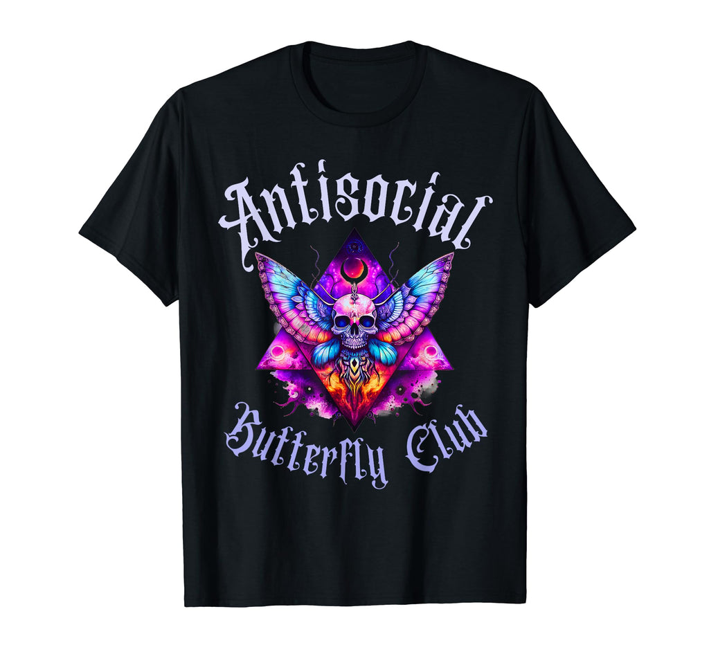 Antisocial Butterfly Club Gothic Death T-Shirt - Graphic Print Unisex - T-Shirt, Sweatshirt, Hoodie