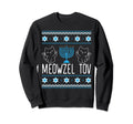 Meowzel Tov Menoarah Hanukkah Cat Sweatshirt - Streetwear Style Unisex - T-Shirt, Sweatshirt, Hoodie