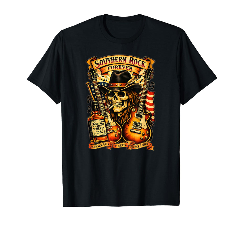 Southern Rock Rebel Music Guitar T-Shirt - Streetwear Style Men Women - T-Shirt, Sweatshirt, Hoodie