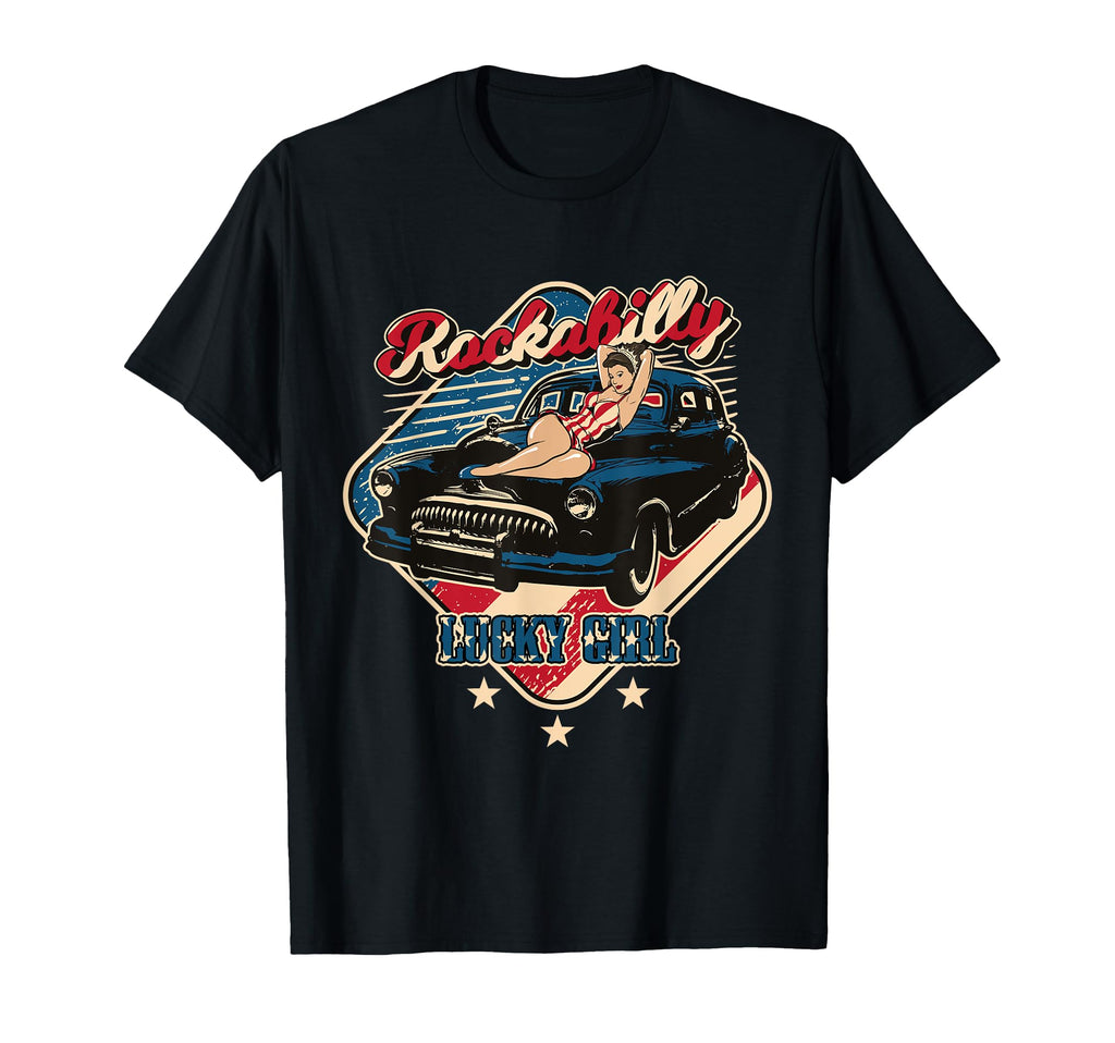 Usa Rockabilly Pin Up Rock N T-Shirt - Casual Everyday Wear for Adults - T-Shirt, Sweatshirt, Hoodie