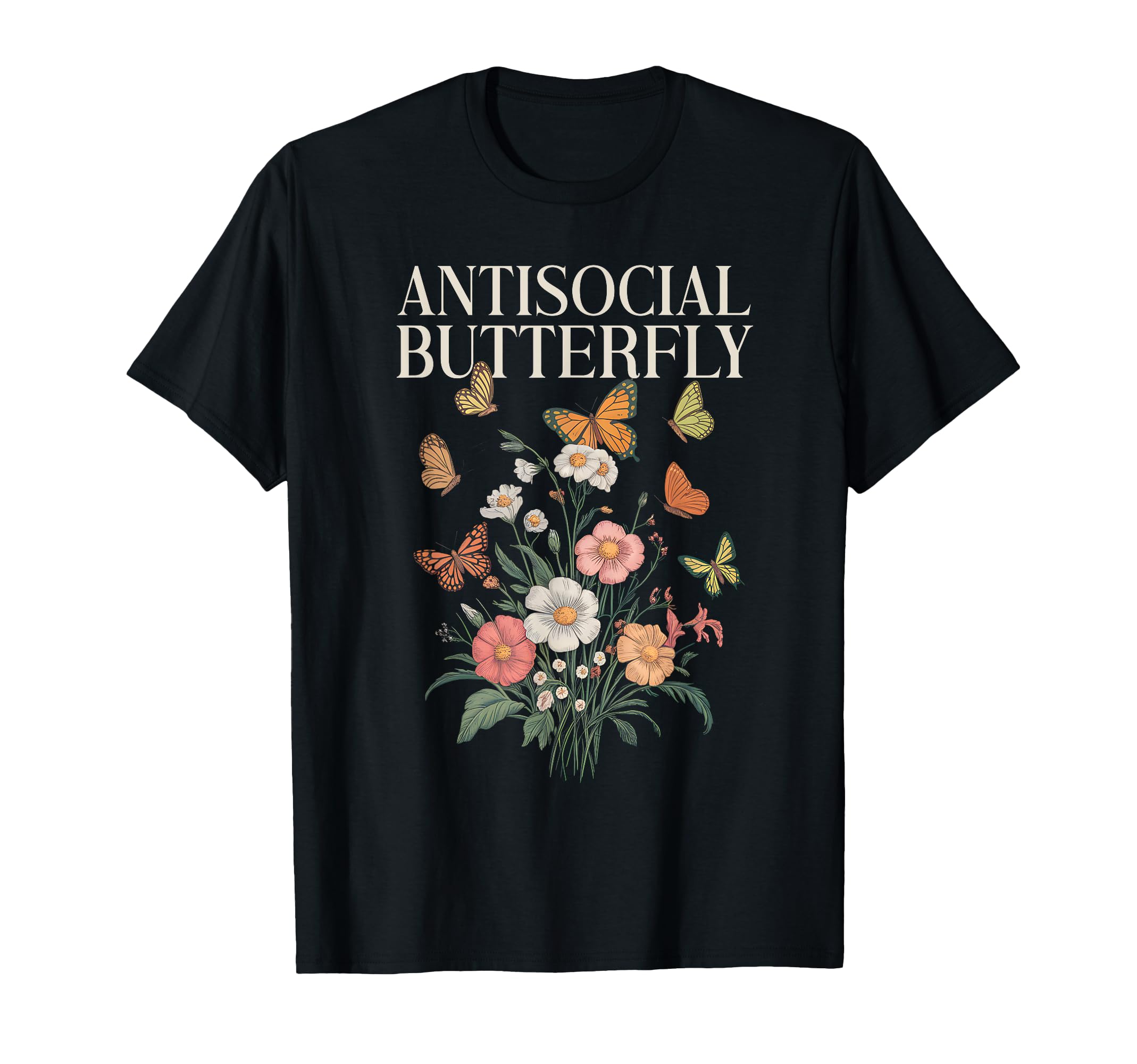 Antisocial Butterfly Fairycore Aesthetic T-Shirt - Trendy Graphic Unisex - T-Shirt, Sweatshirt, Hoodie