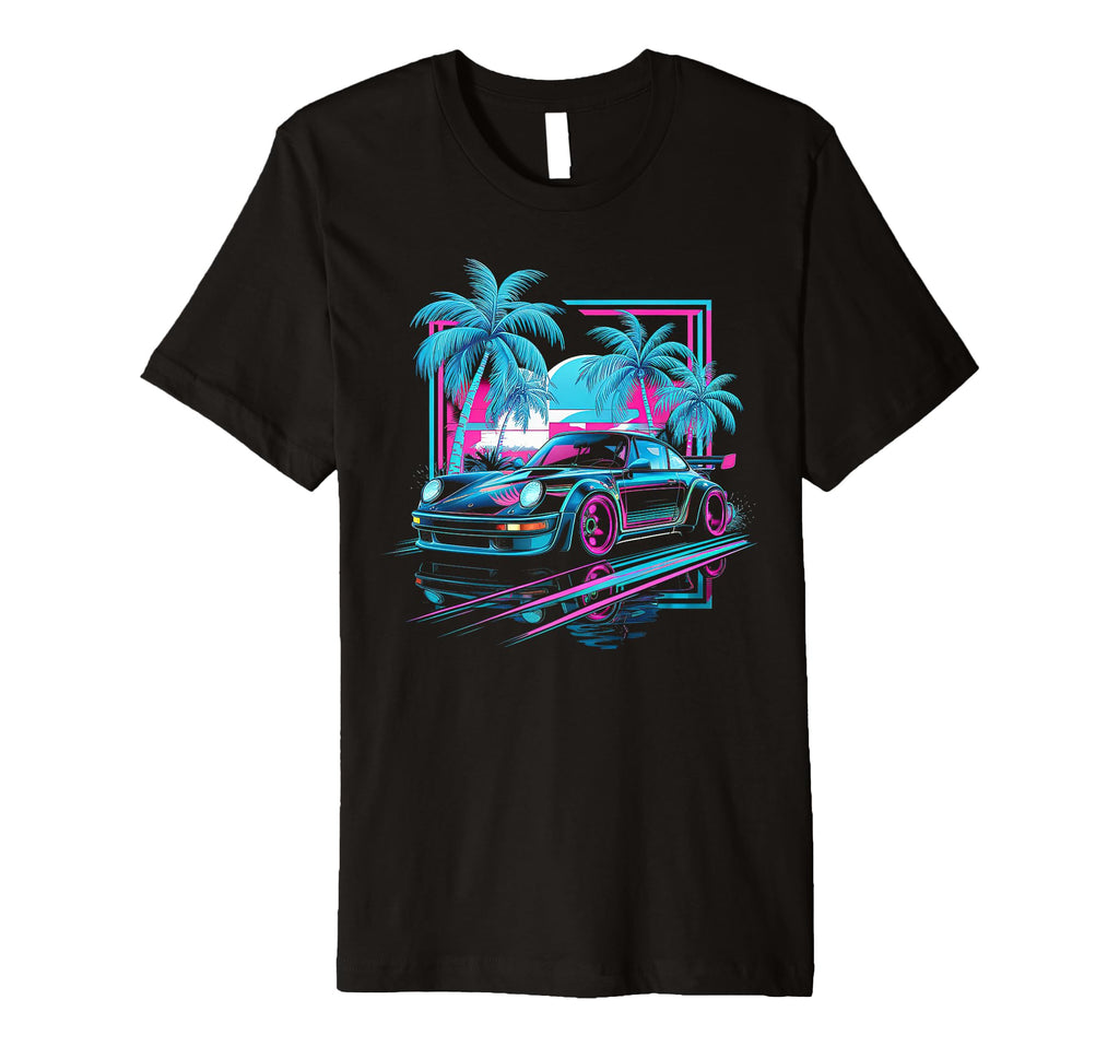 Synthwave Supercar Retrowave 80S Sports T-Shirt - Aesthetic Graphic Unisex - T-Shirt, Sweatshirt, Hoodie