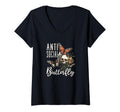 Womens Antisocial Butterfly V Neck T-Shirt - Fun Novelty Design Men Women - T-Shirt, Sweatshirt, Hoodie