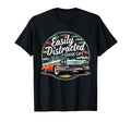 Easily Distracted Cars Old Car Guy T-Shirt - Casual Everyday Wear Men Women - T-Shirt, Sweatshirt, Hoodie