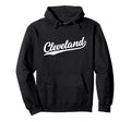 Cleveland Ohio Script 1970S White Text Hoodie - Minimalist Print for Adults - T-Shirt, Sweatshirt, Hoodie
