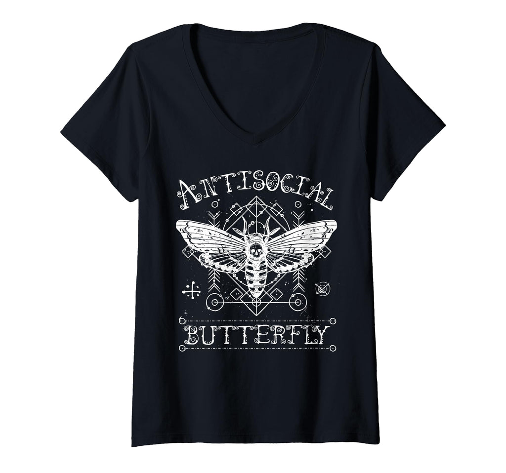 Womens Funny Antisocial Butterfly T-Shirt - Custom Art Print Men Women - T-Shirt, Sweatshirt, Hoodie