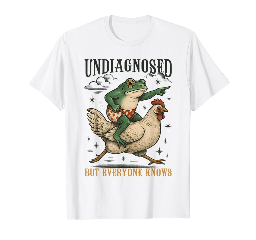 Undiagnosed But Everyone Knows Frog T-Shirt - Aesthetic Graphic Unisex - T-Shirt, Sweatshirt, Hoodie
