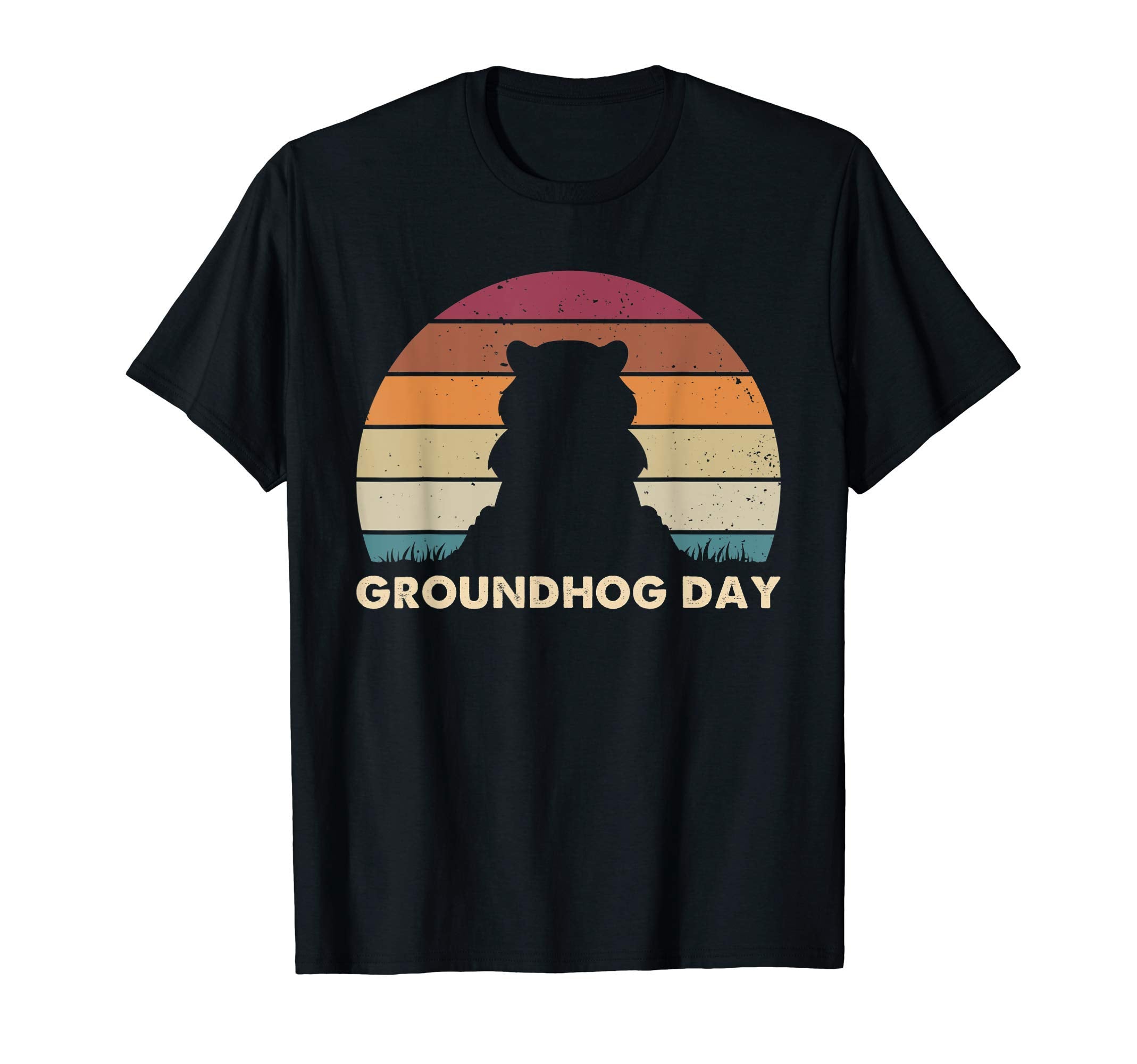 Groundhog Day Sunset Image Woodchuck T-Shirt - Graphic Print Unisex - T-Shirt, Sweatshirt, Hoodie