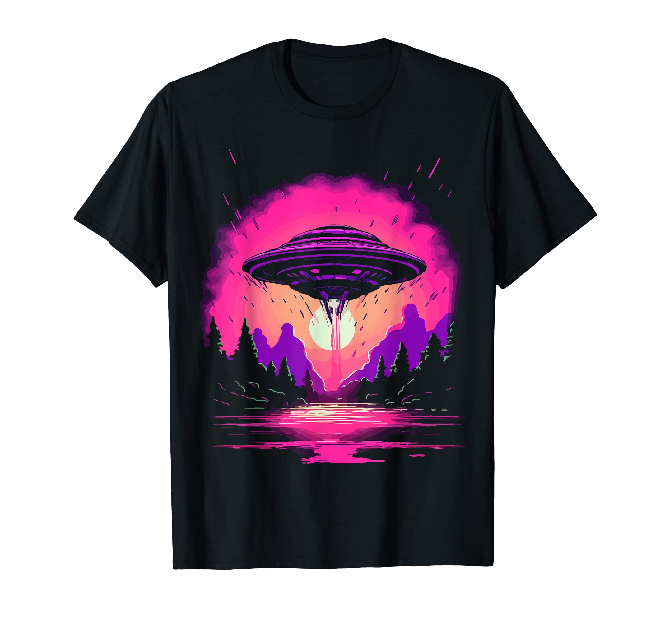 Ufo Alien 80S Vaporwave Synthwave T-Shirt - Minimalist Print Unisex - T-Shirt, Sweatshirt, Hoodie