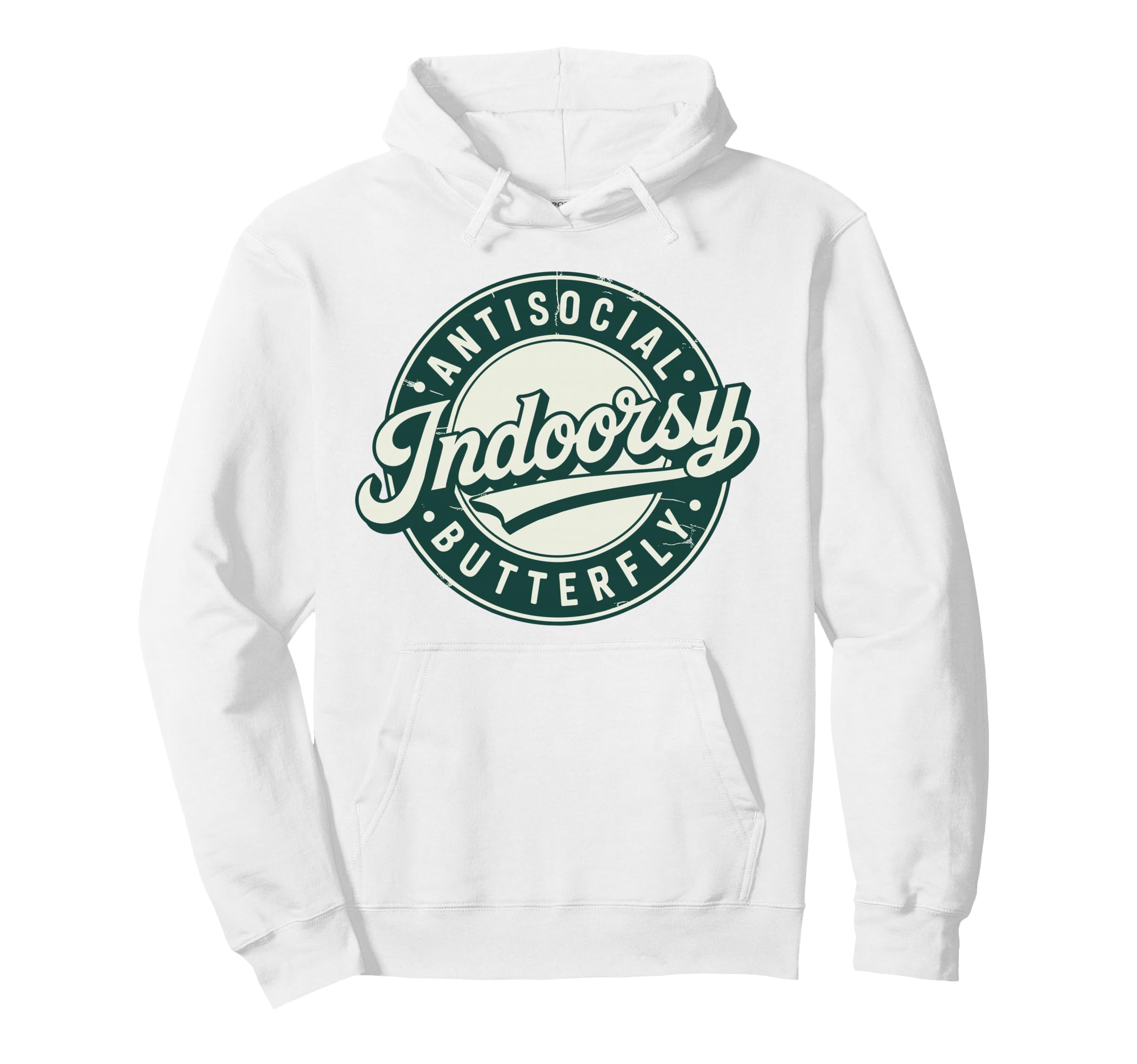 Indoorsy Antisocial Butterfly Hoodie - Minimalist Print Men Women - T-Shirt, Sweatshirt, Hoodie