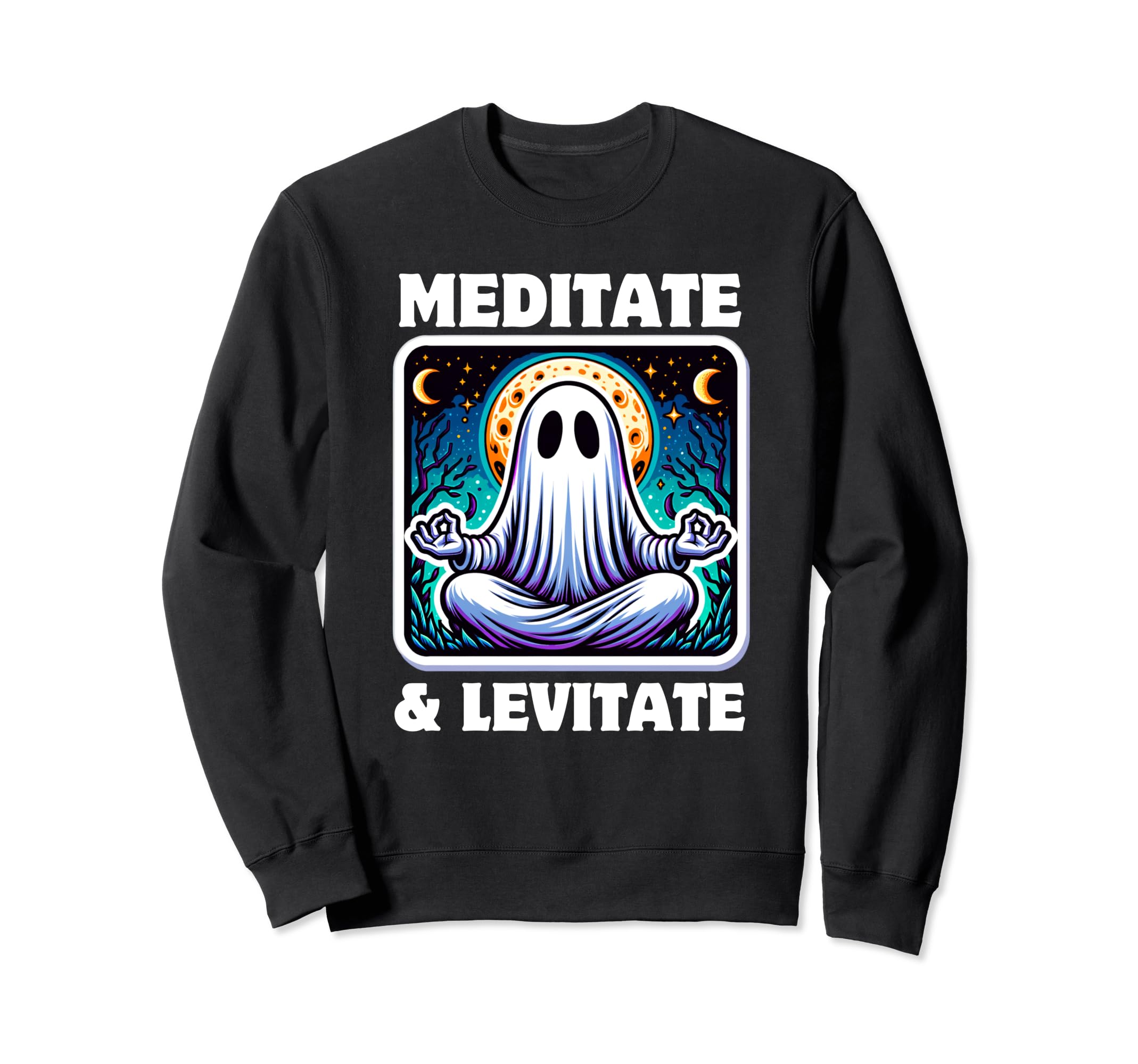 Ghost Meditation Spiritual Halloween Sweatshirt - Custom Art Print Unisex - T-Shirt, Sweatshirt, Hoodie