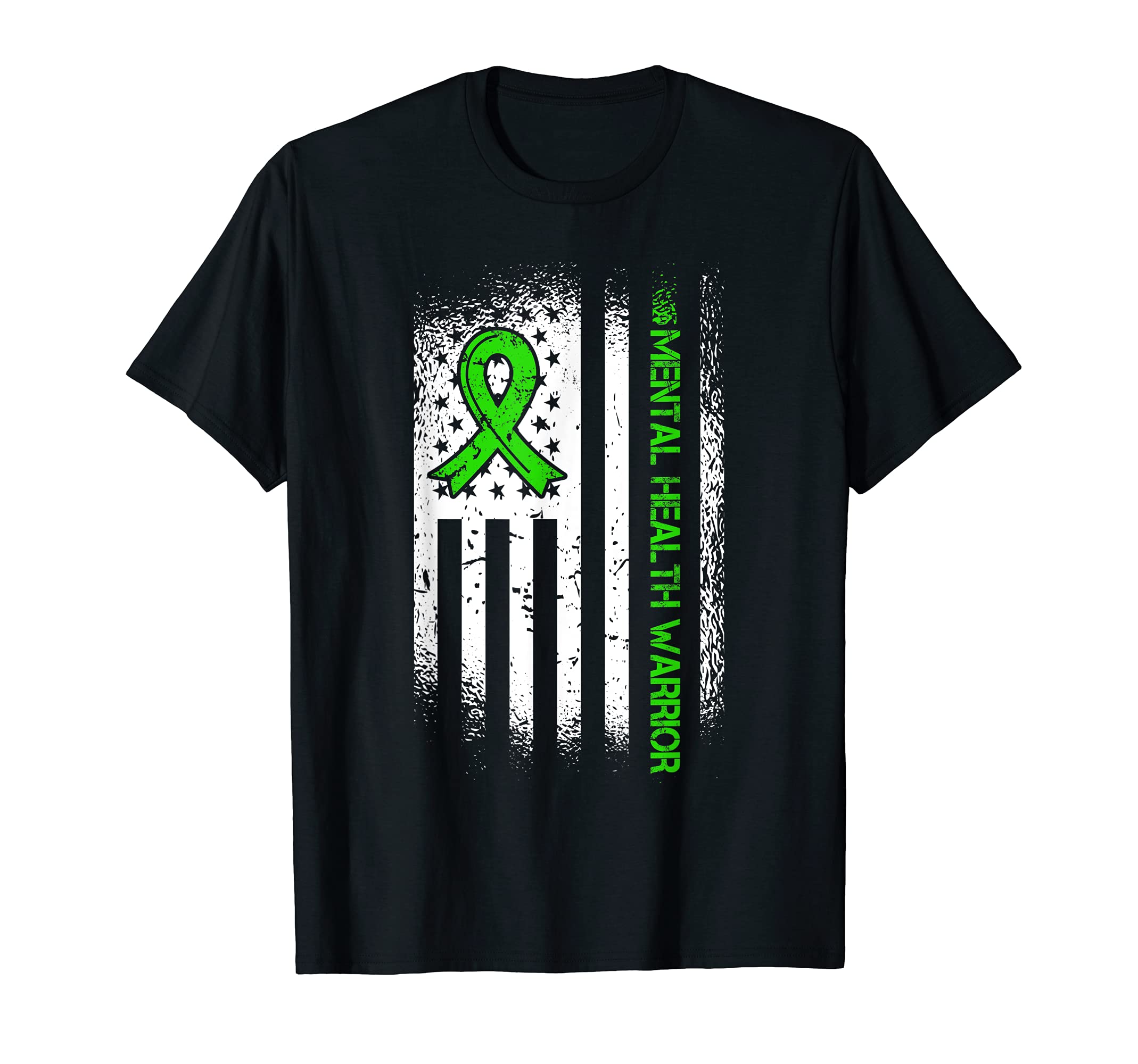 Mental Health Awareness Green Ribbon T-Shirt - Novelty Apparel Men Women - T-Shirt, Sweatshirt, Hoodie