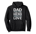 Dad First Hero Love Typography Hoodie - Aesthetic Graphic for Adults - T-Shirt, Sweatshirt, Hoodie