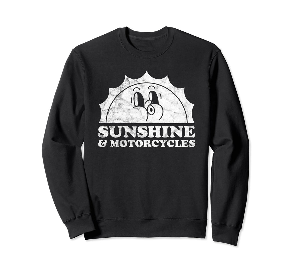 Sunshine And Motorcycles Sun Biking Sweatshirt - Trendy Graphic for Adults - T-Shirt, Sweatshirt, Hoodie