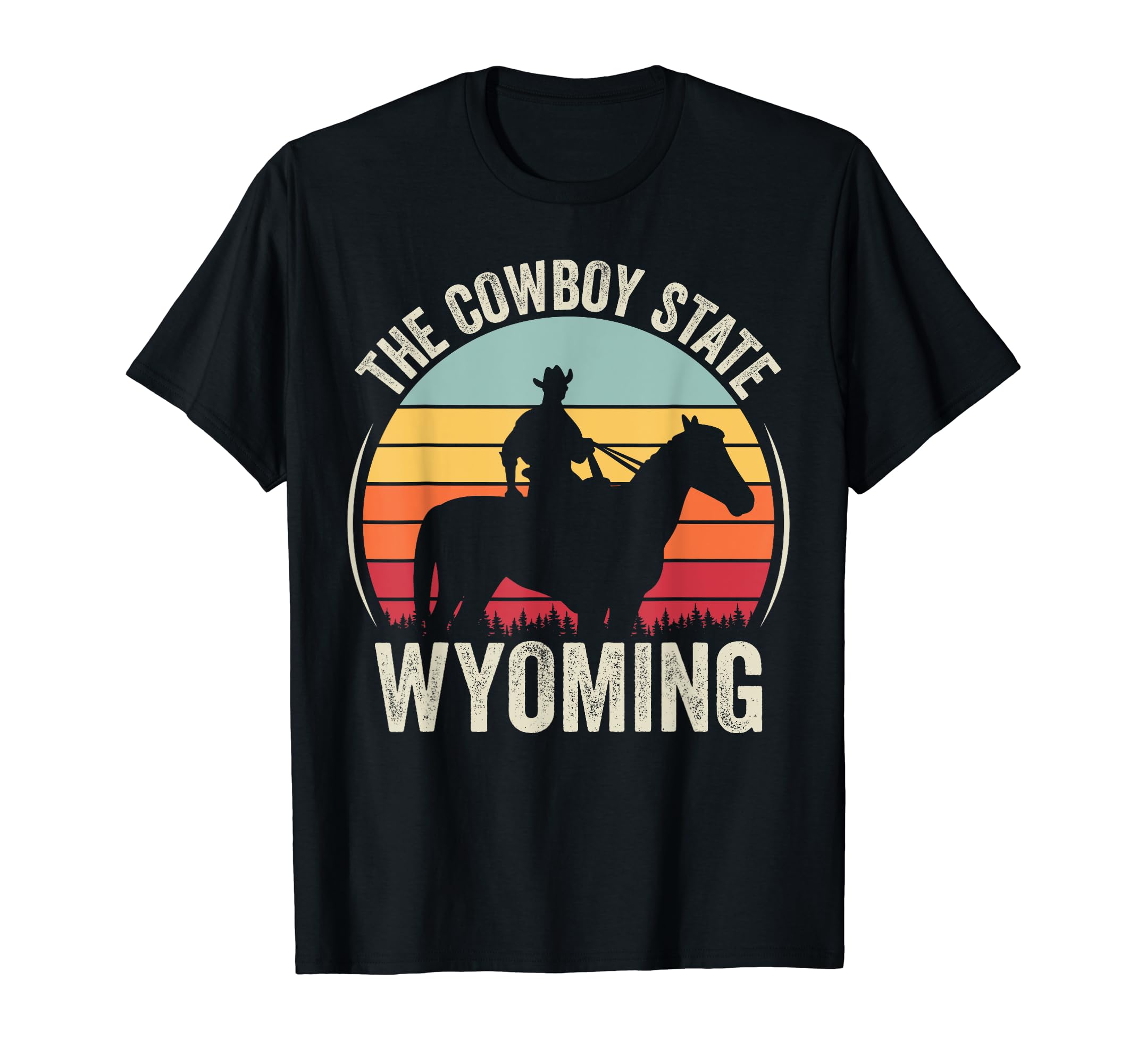 Wyoming Cowboy State Sunset T-Shirt - Unique Graphic Men Women - T-Shirt, Sweatshirt, Hoodie