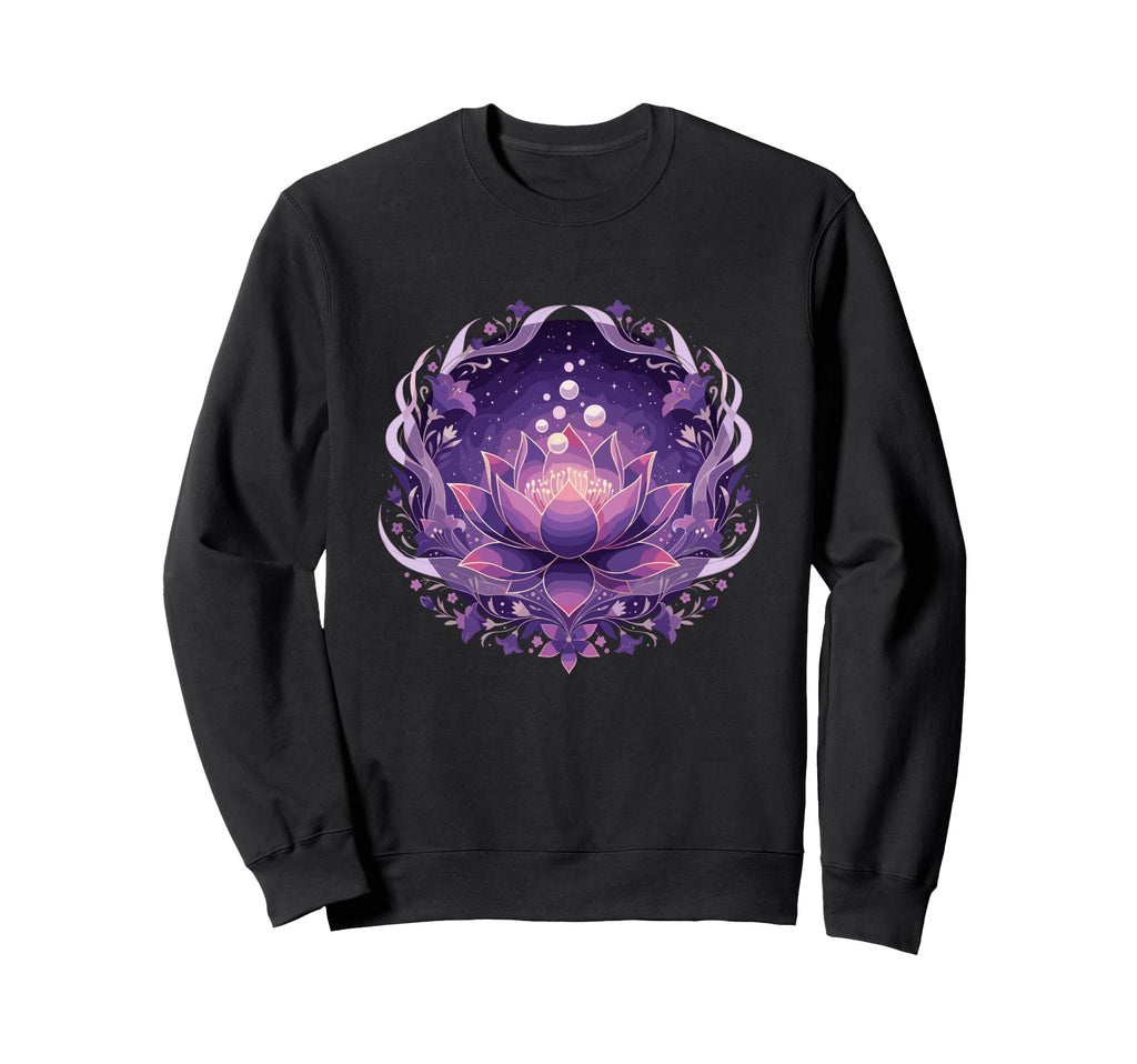 Mystic Lotus Flower Zen Chakra Yoga Sweatshirt - Unique Graphic for Adults - T-Shirt, Sweatshirt, Hoodie