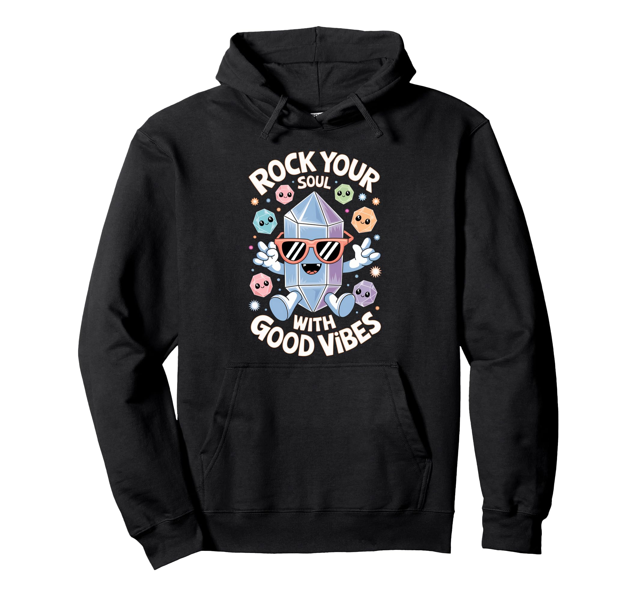 Healing Stone Crystals Energy Spiritual Hoodie - Trendy Graphic for Adults - T-Shirt, Sweatshirt, Hoodie