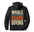 Whale Shark Diving Typography Hoodie - Casual Everyday Wear Men Women - T-Shirt, Sweatshirt, Hoodie