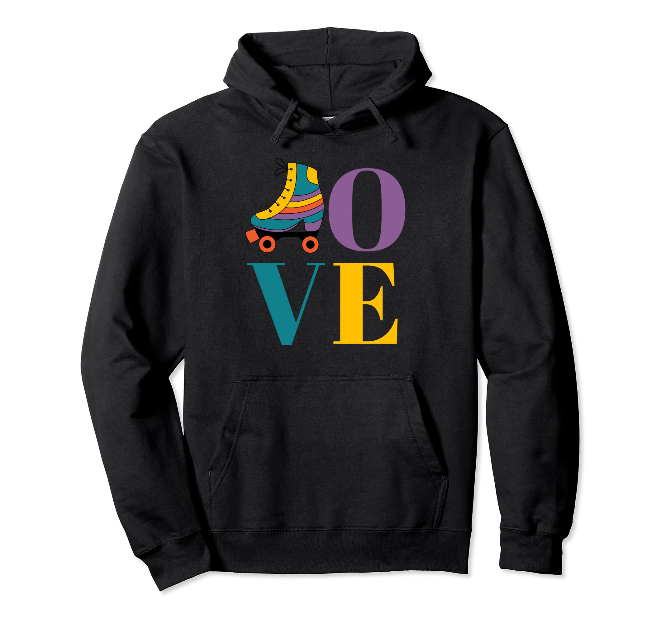 Love Roller Skating Roller Skate Rink Hoodie - Novelty Apparel Unisex - T-Shirt, Sweatshirt, Hoodie