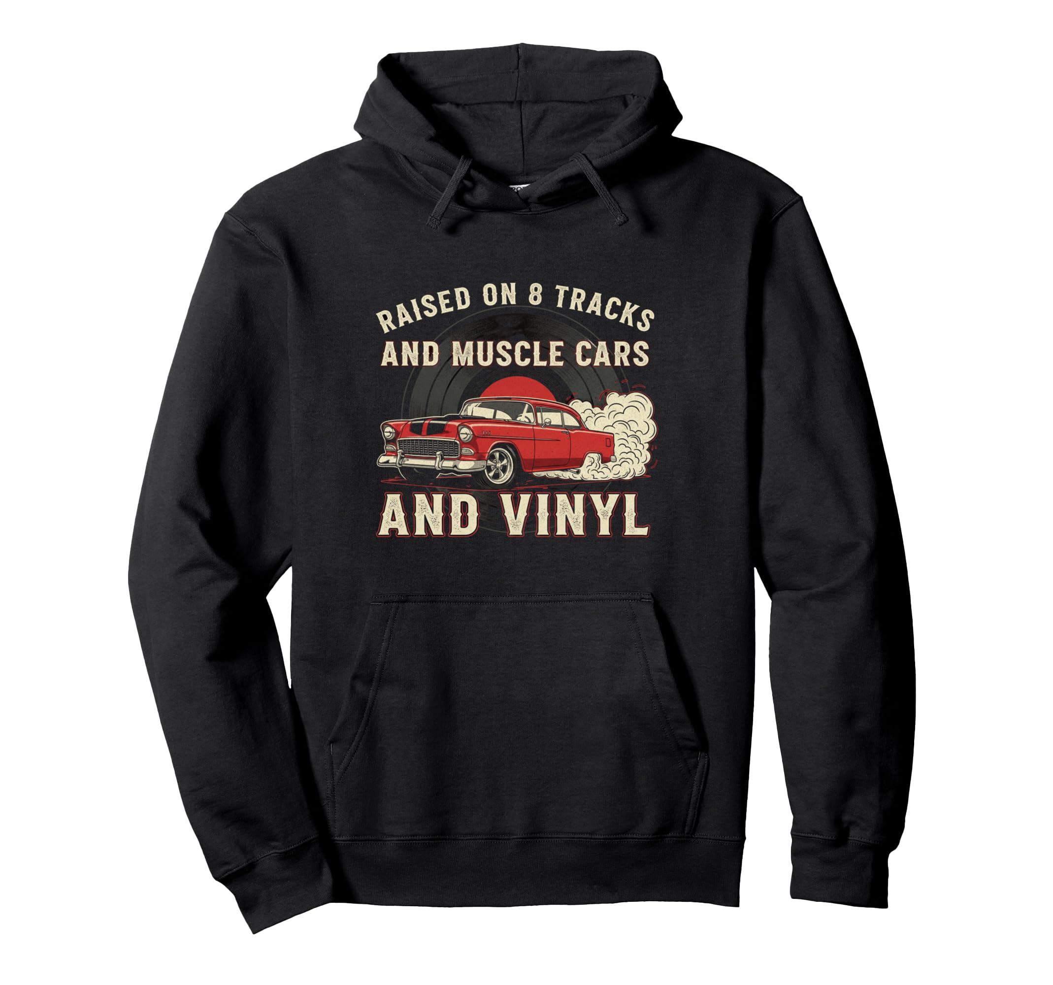 Raised Vinyl And V8S 55 Bel Air Lover Hoodie - Custom Art Print for Adults - T-Shirt, Sweatshirt, Hoodie
