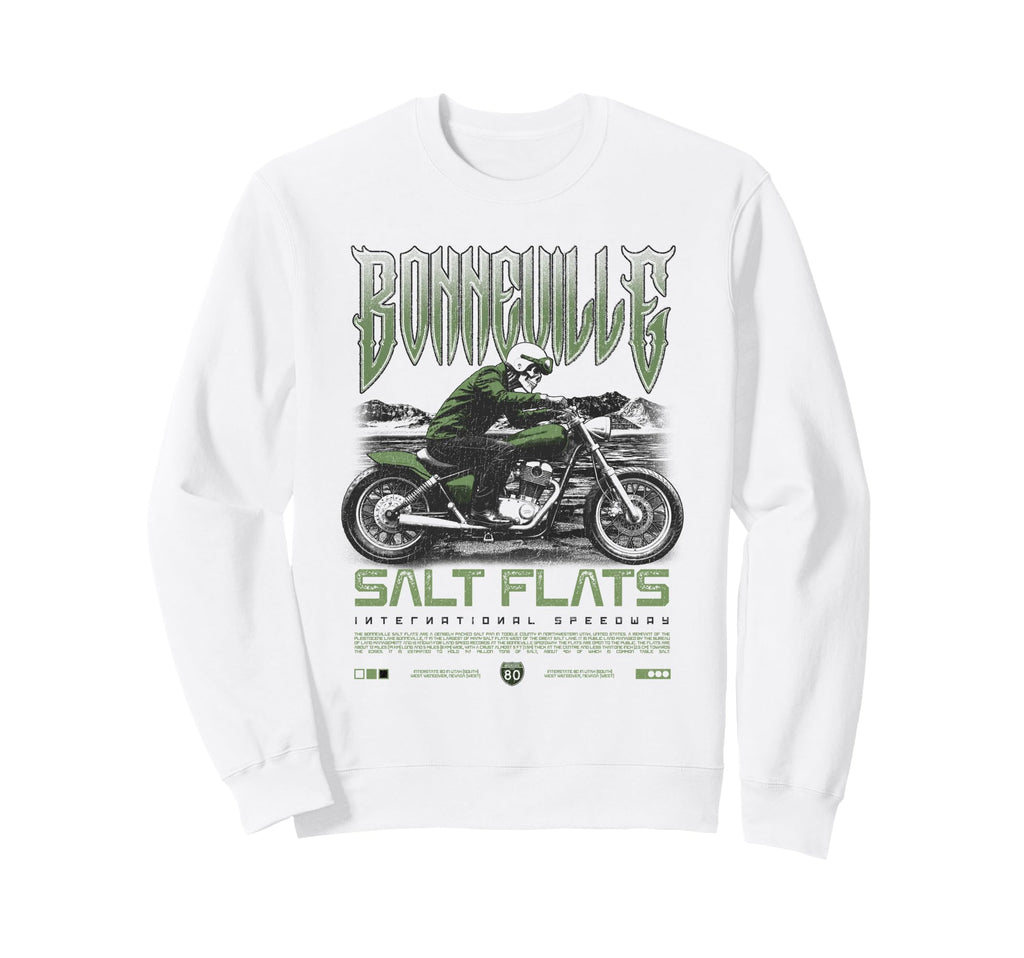 Bonneville Salt Flats Motorcycle Racing Sweatshirt - Graphic Print Unisex - T-Shirt, Sweatshirt, Hoodie
