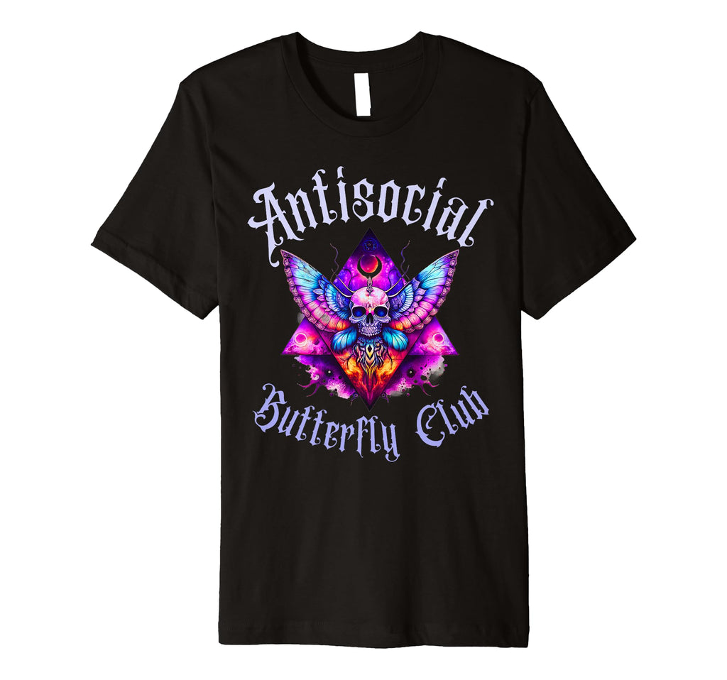 Antisocial Butterfly Club Gothic Death T-Shirt - Trendy Graphic Unisex - T-Shirt, Sweatshirt, Hoodie