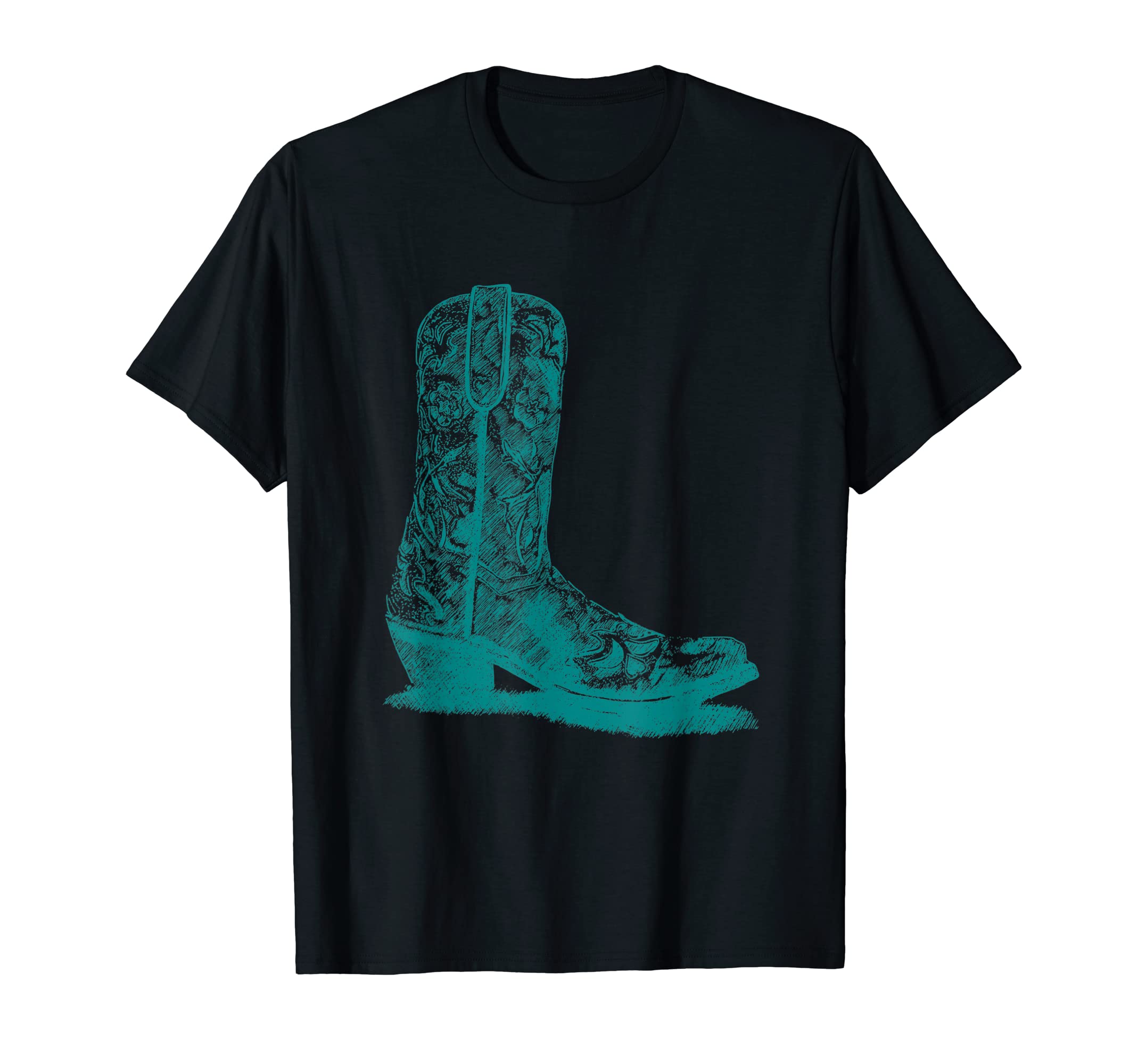 Cowboy Cowgirl Boots Boot Southern T-Shirt - Custom Art Print for Adults - T-Shirt, Sweatshirt, Hoodie