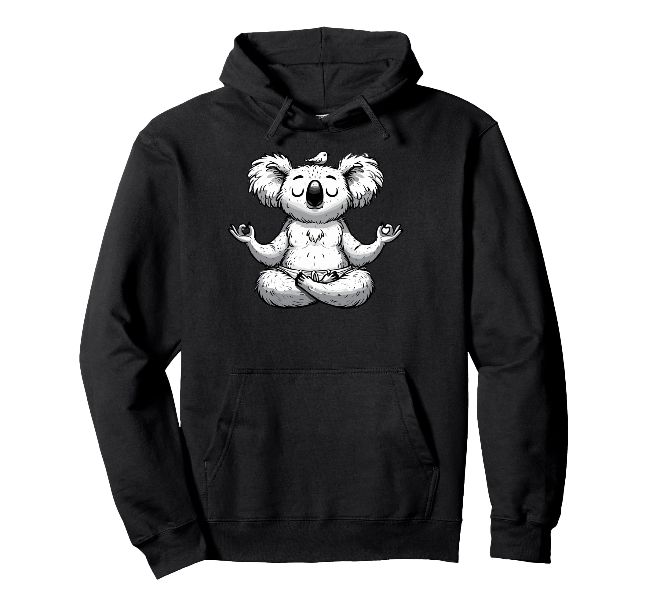 Meditation Koala Yoga Pose Relaxing Hoodie - Unique Graphic for Adults - T-Shirt, Sweatshirt, Hoodie