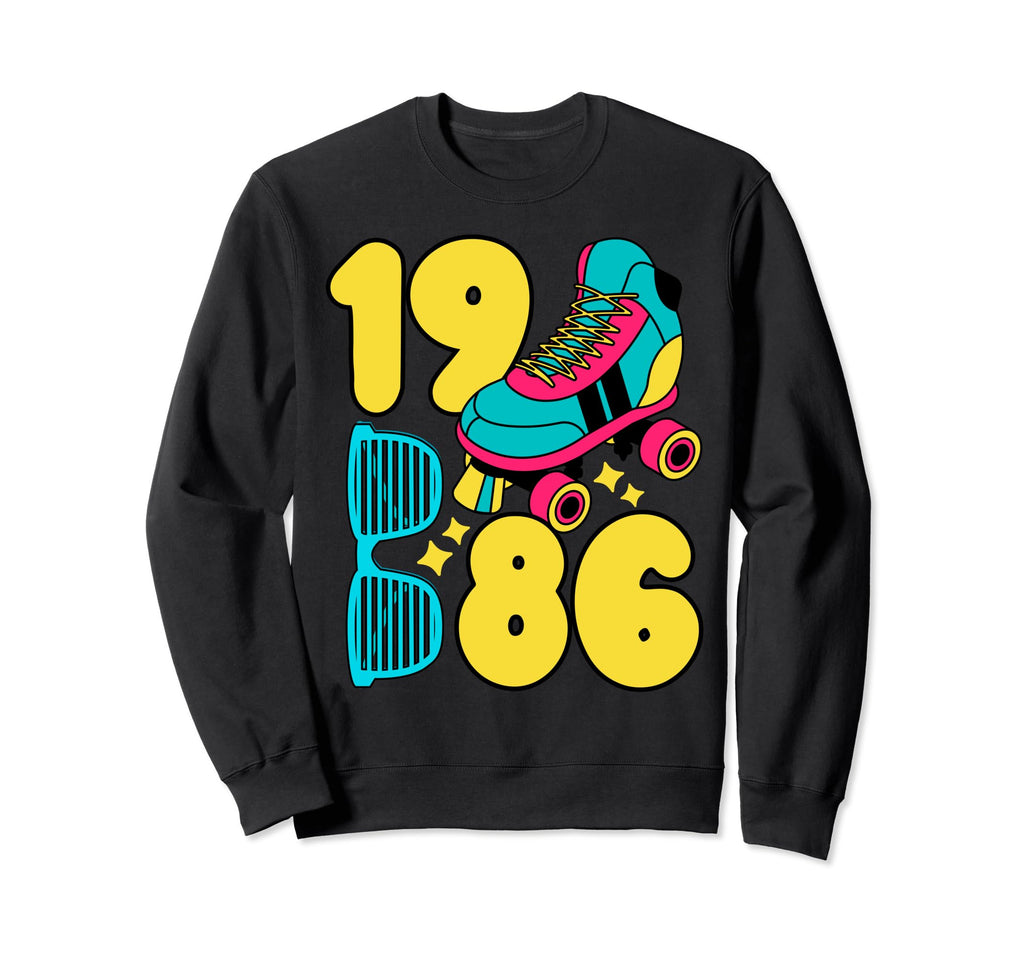 1986 Roller Rink 80S Night Sweatshirt - Fun Novelty Design Unisex - T-Shirt, Sweatshirt, Hoodie