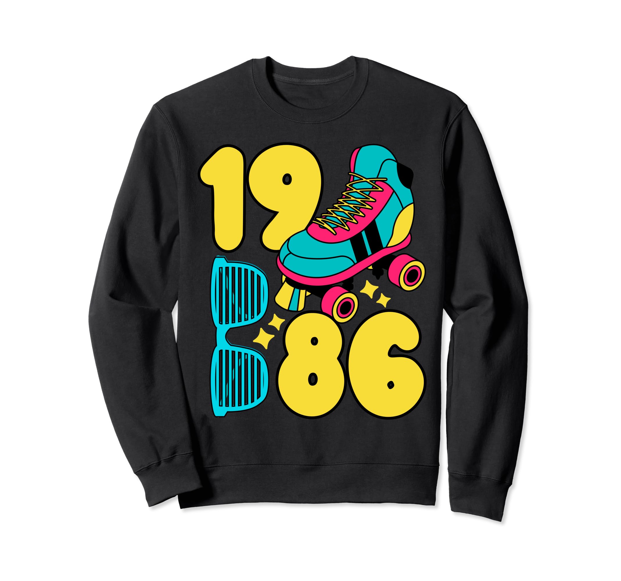 1986 Roller Rink 80S Night Sweatshirt - Fun Novelty Design Unisex - T-Shirt, Sweatshirt, Hoodie
