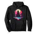 Synthwave Cat Samurai Mediation Hoodie - Fun Novelty Design for Adults - T-Shirt, Sweatshirt, Hoodie