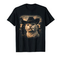 Funny Cowboy Cat Smoking 90S T-Shirt - Fun Novelty Design Unisex - T-Shirt, Sweatshirt, Hoodie