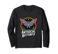 Moth Mann Cryptid Mothman Anti Social T-Shirt - Novelty Apparel Men Women - T-Shirt, Sweatshirt, Hoodie