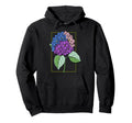 Womens Hydrangea Flower Botanical Floral Hoodie - Unique Graphic Unisex - T-Shirt, Sweatshirt, Hoodie