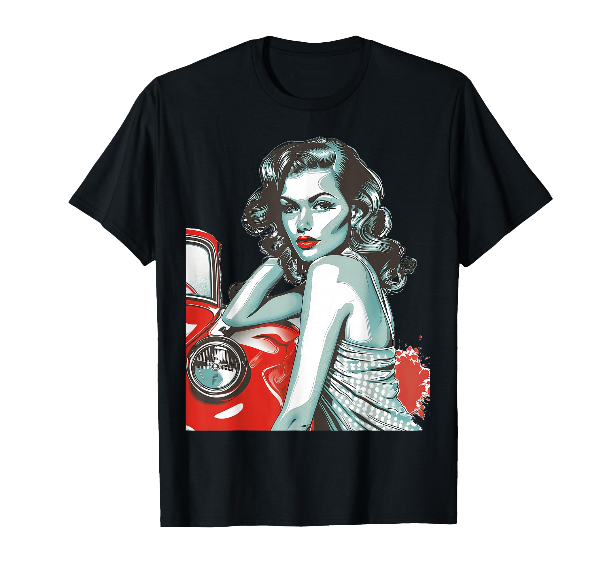 Pinup Pin Up Small Black T-Shirt - Graphic Print Men Women - T-Shirt, Sweatshirt, Hoodie