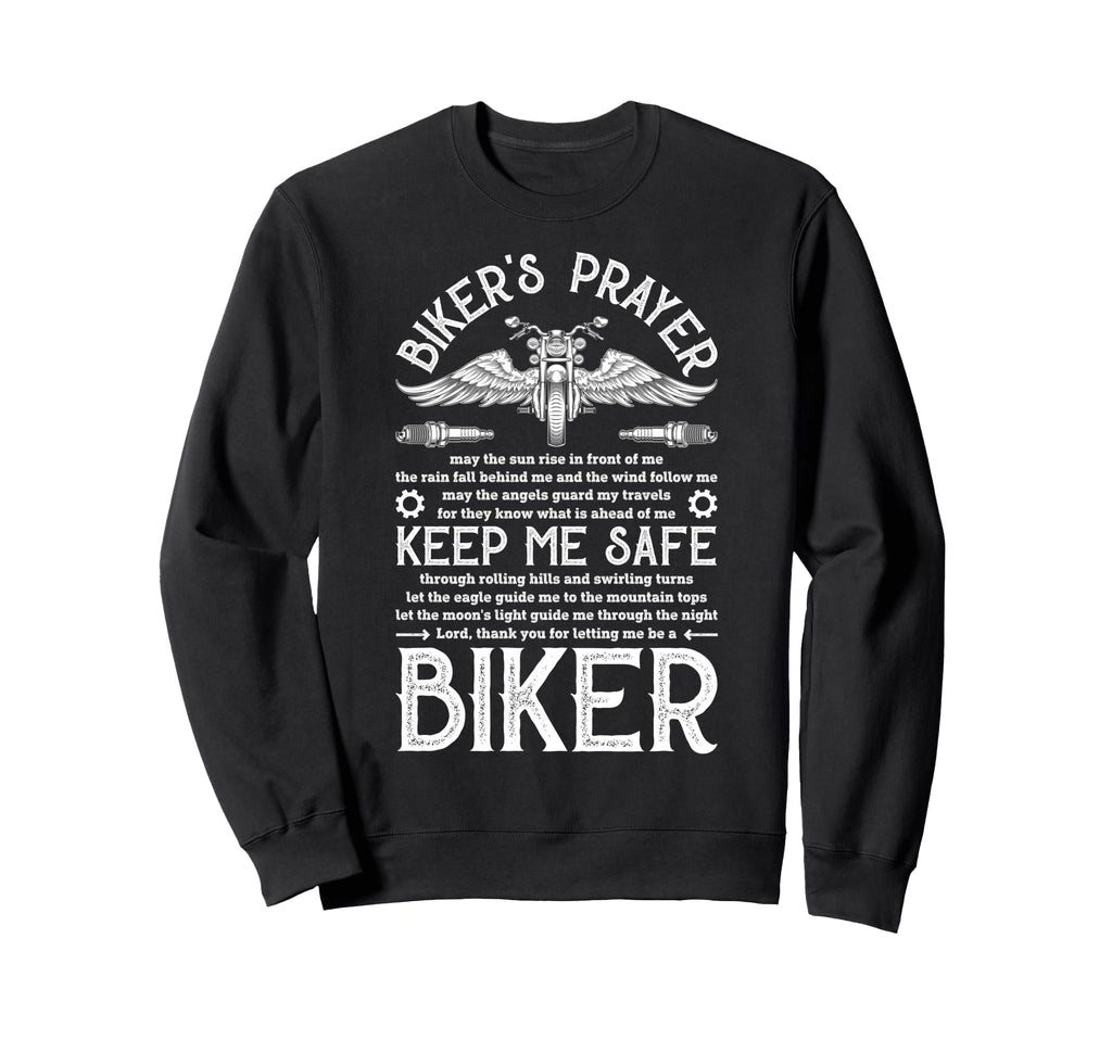 Bikers Prayer Motorcycle Biker Sweatshirt - Streetwear Style Men Women - T-Shirt, Sweatshirt, Hoodie