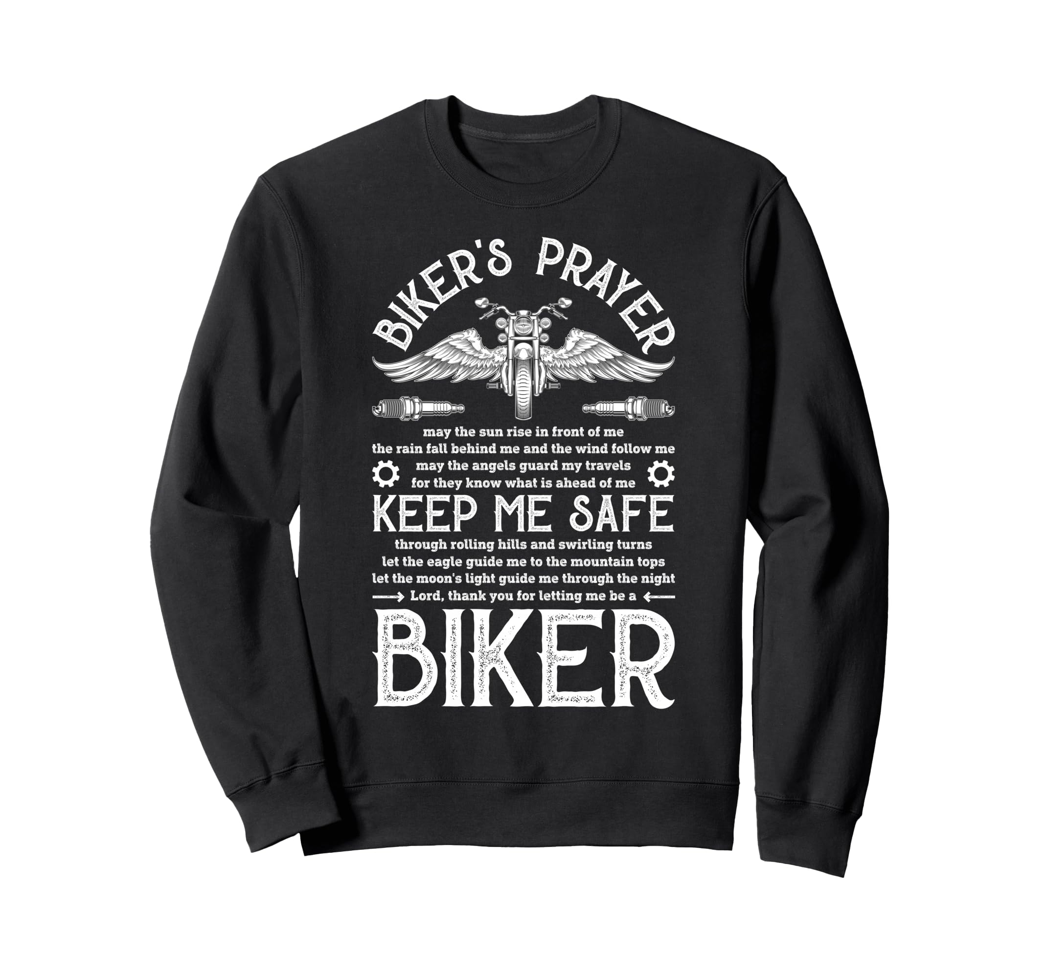 Bikers Prayer Motorcycle Biker Sweatshirt - Streetwear Style Men Women - T-Shirt, Sweatshirt, Hoodie