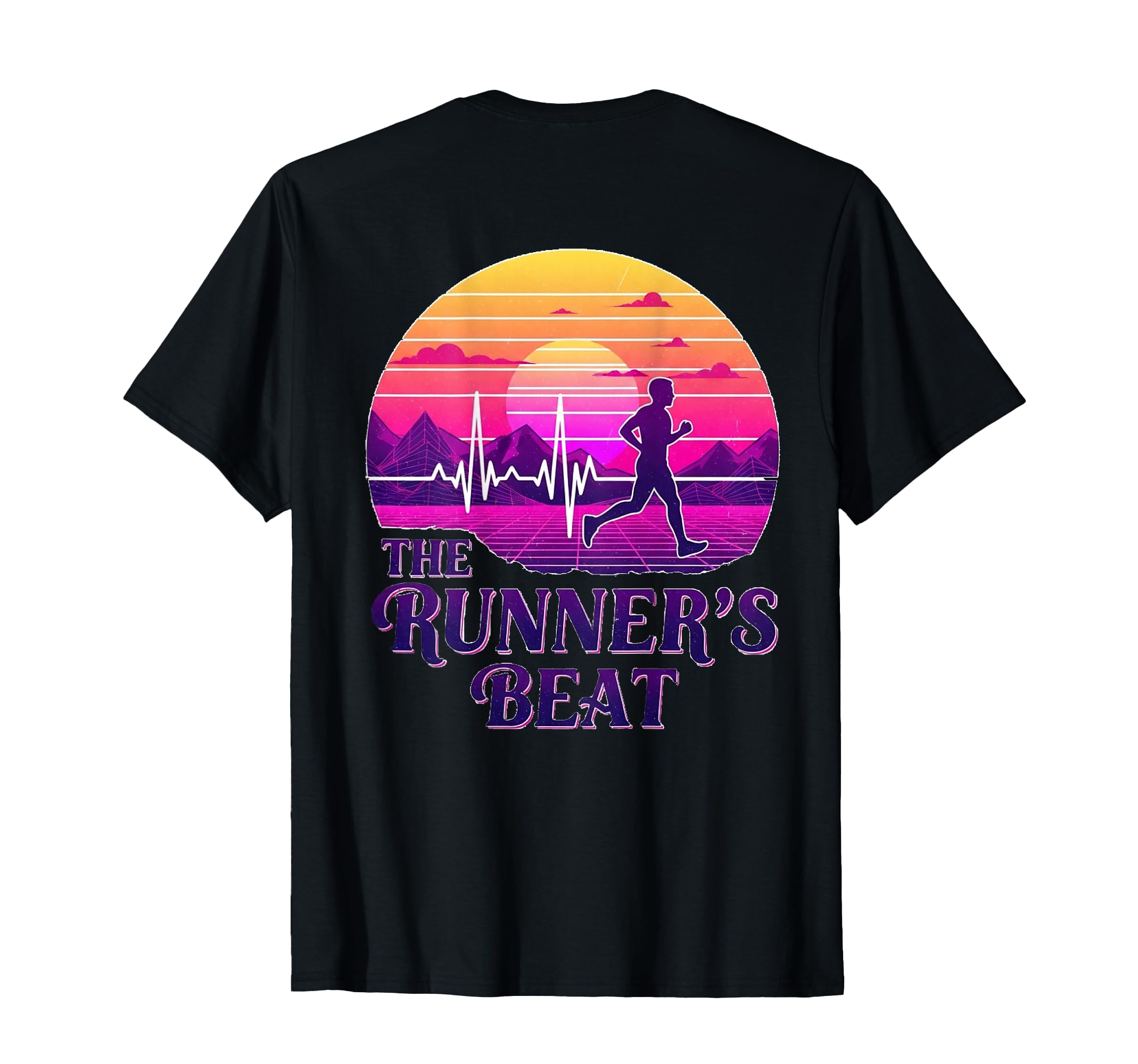80S Synthwave Aesthetic Heartbeat T-Shirt - Fun Novelty Design Men Women - T-Shirt, Sweatshirt, Hoodie