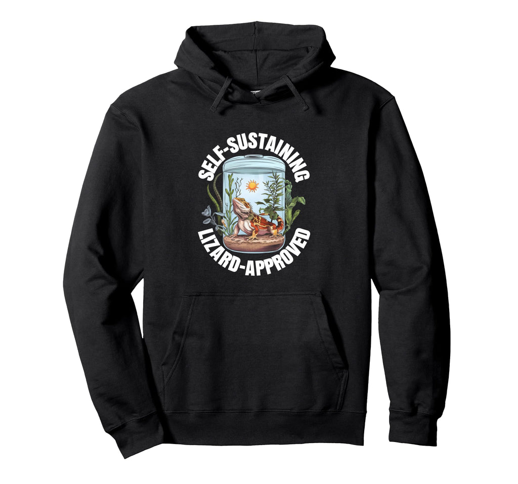 Bearded Dragon Fan Self Sustaining Hoodie - Unique Graphic for Adults - T-Shirt, Sweatshirt, Hoodie