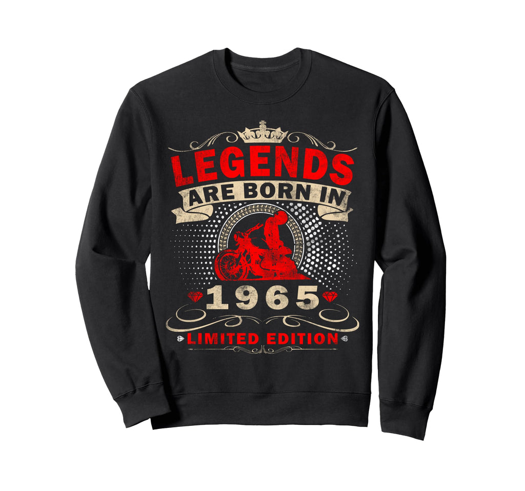 1965 Biker Motorcycle 60 Years Sweatshirt - Unique Graphic Unisex - T-Shirt, Sweatshirt, Hoodie