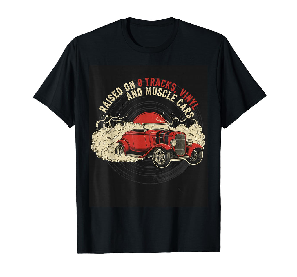 Raised Vinyl And V8S 32 Roadster Lover T-Shirt - Unique Graphic for Adults - T-Shirt, Sweatshirt, Hoodie