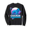 Cocker Spaniel Synthwave Aesthetic Sweatshirt - Novelty Apparel for Adults - T-Shirt, Sweatshirt, Hoodie