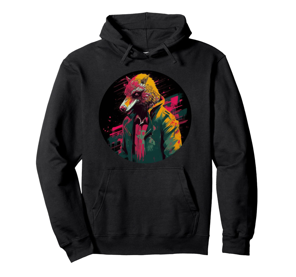 Badger Street Art Urban Graffiti Outrun Hoodie - Trendy Graphic Unisex - T-Shirt, Sweatshirt, Hoodie