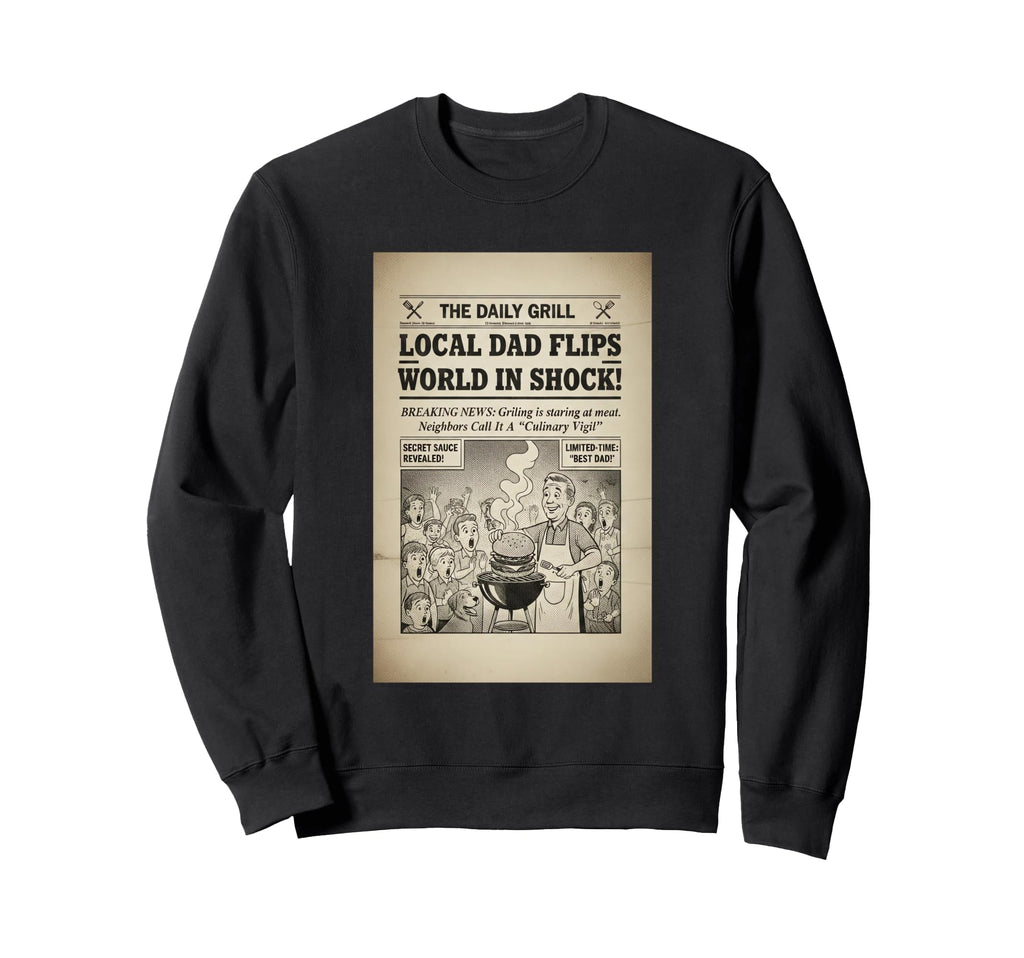 Local Dad Flips World Shock Sweatshirt - Minimalist Print Men Women - T-Shirt, Sweatshirt, Hoodie