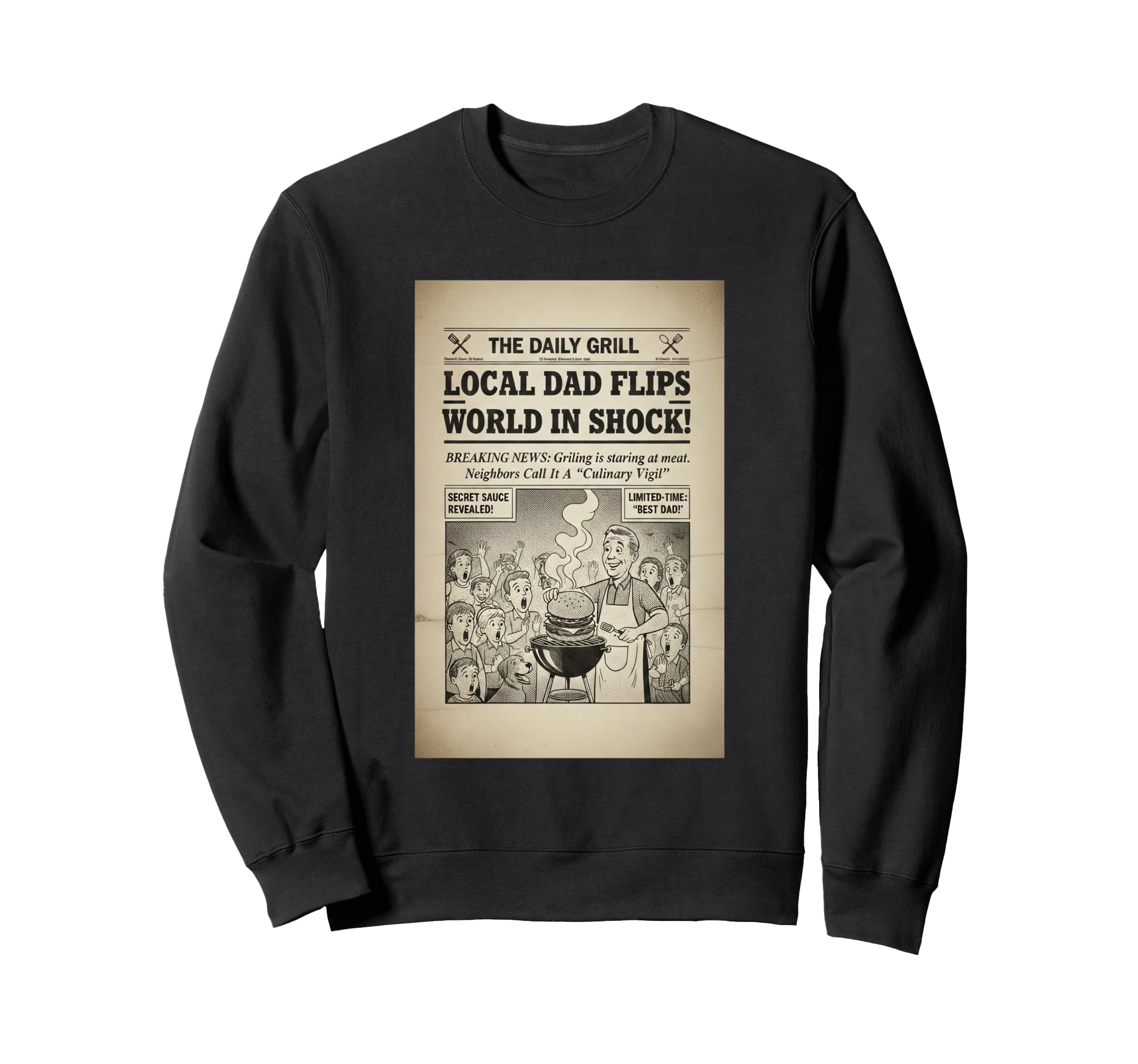 Local Dad Flips World Shock Sweatshirt - Minimalist Print Men Women - T-Shirt, Sweatshirt, Hoodie