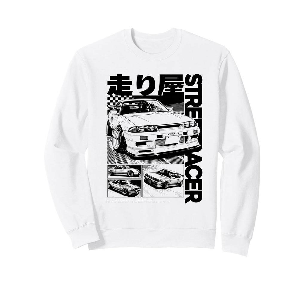 Tokyo City Synthwave Racing Car Japan Sweatshirt - Streetwear Style Unisex - T-Shirt, Sweatshirt, Hoodie
