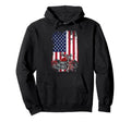 Motorcycle Biker American Flag Hoodie - Novelty Apparel Men Women - T-Shirt, Sweatshirt, Hoodie