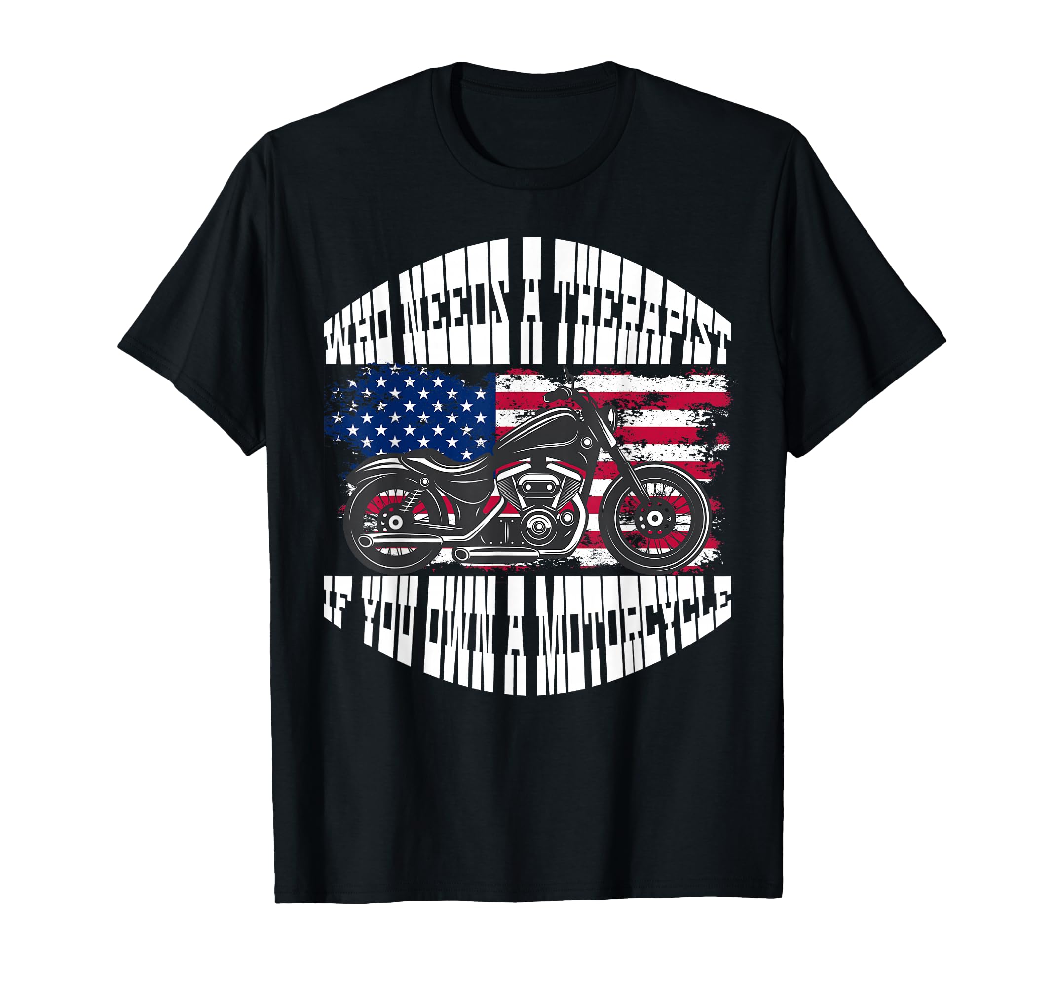 Biker Usa Flag Motorcycle Riding T-Shirt - Custom Art Print Men Women - T-Shirt, Sweatshirt, Hoodie