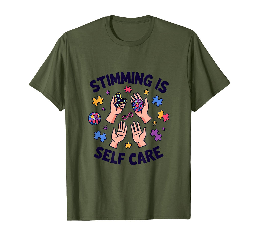 Stimming Is Self Care Autism Awareness T-Shirt - Novelty Apparel Men Women - T-Shirt, Sweatshirt, Hoodie