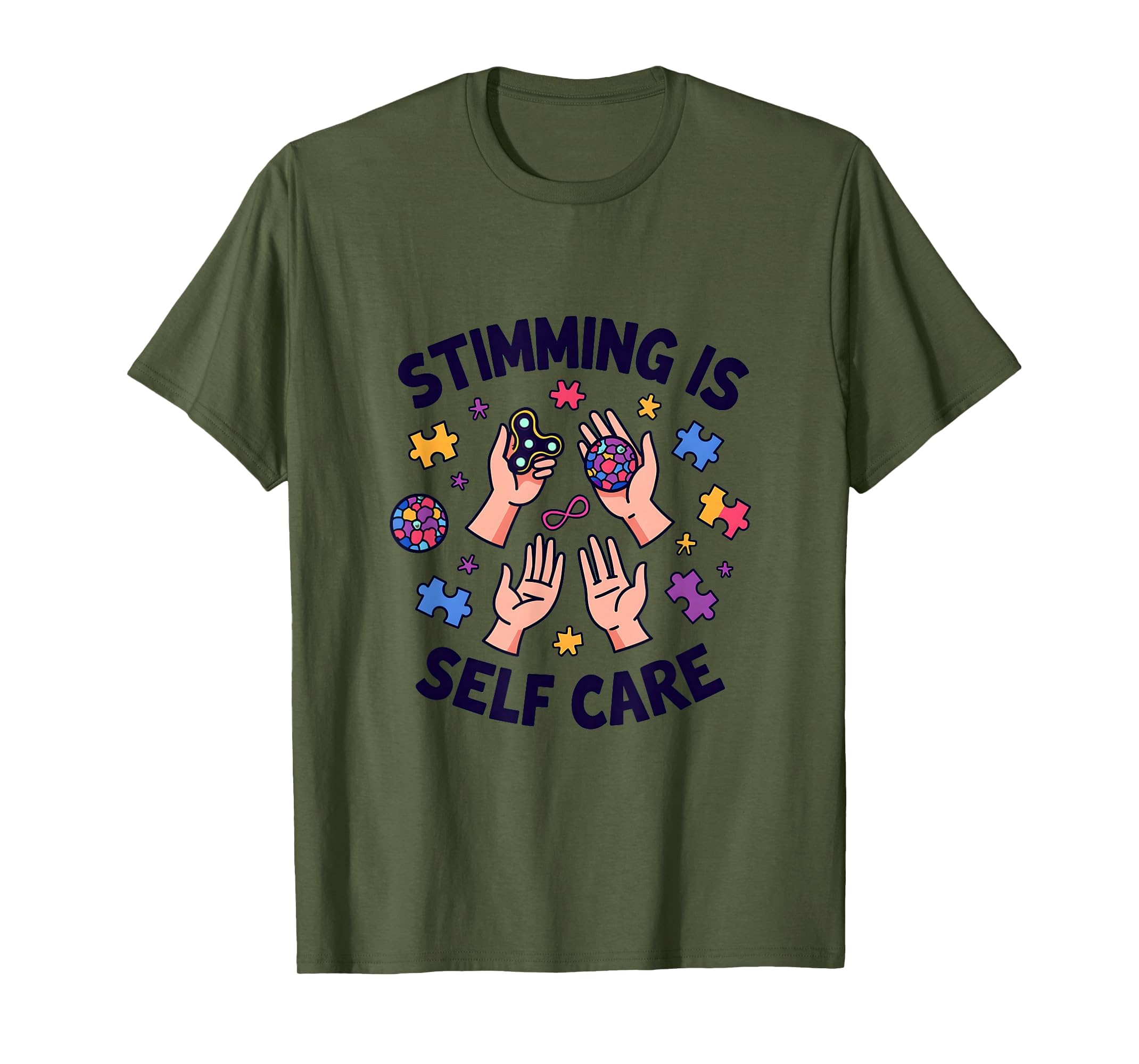 Stimming Is Self Care Autism Awareness T-Shirt - Novelty Apparel Men Women - T-Shirt, Sweatshirt, Hoodie